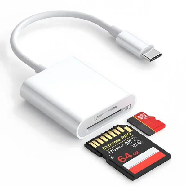 USB Type C SD/TF Minneskortläsare Adapter